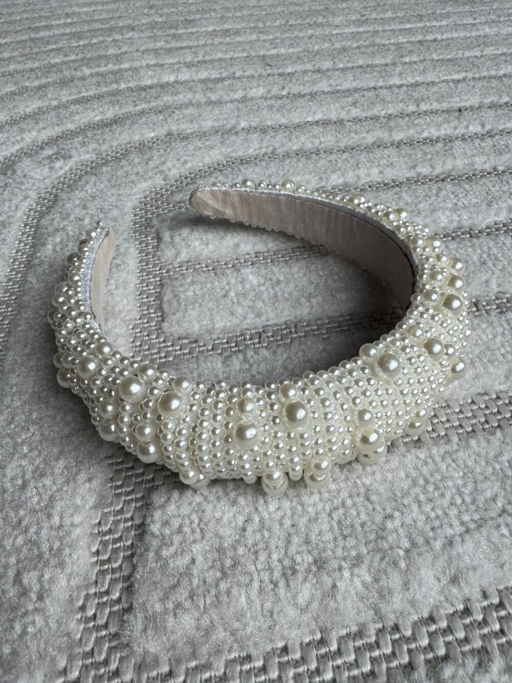 Ivory Faux Pearl Beaded Headband